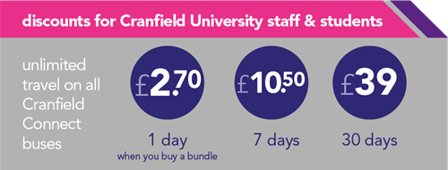 discounted fares for Cranfield University staff & students